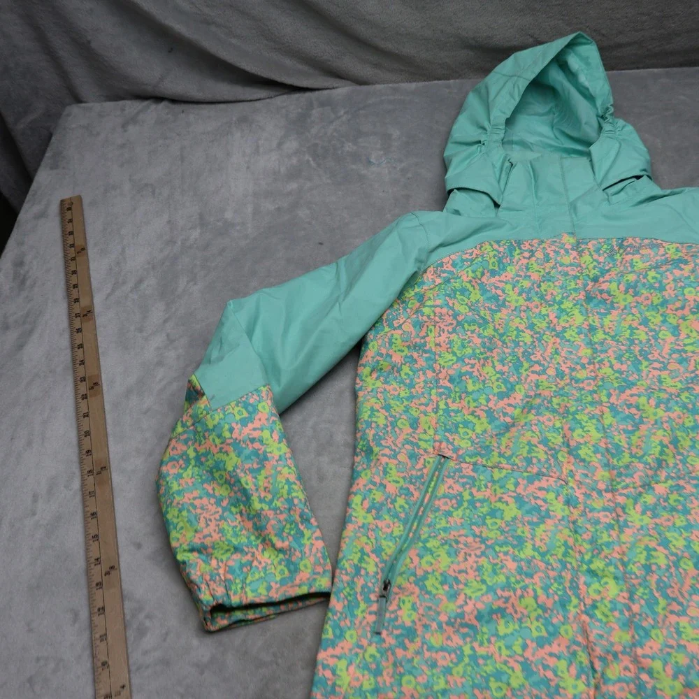 Columbia Jacket Girls Large 14/16 Green Bugaboo II Floral Print Full Zip Winter‎